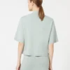 Camisola em fio de crepe de viscose, verde salva