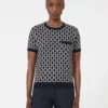 Camisola em jacquard de lã, azul ultramar