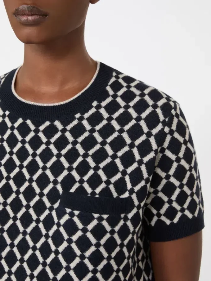 Camisola em jacquard de lã, azul ultramar