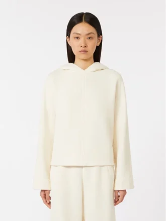 Camisola em jersey de algodão, marfim Camisola em jersey de algodão, marfim