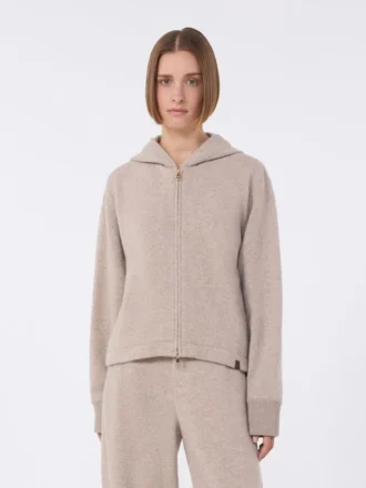 Camisola em jersey de caxemira e lã, bege Camisola em jersey de caxemira e lã, bege