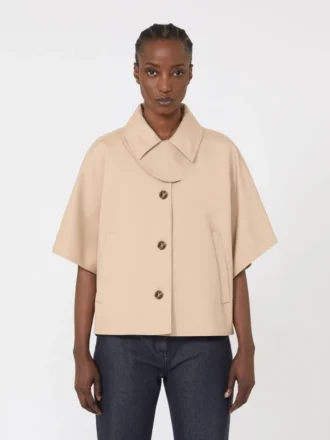 Capa em gabardine repelente à água, albino