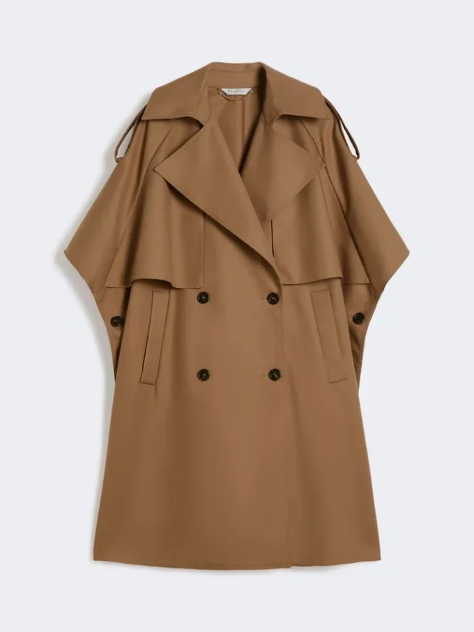 Capa em gabardine repelente à água, estilo colonial