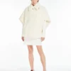 Capa em tecido de alpaca e lã teddy, branco óptico Capa em tecido de alpaca e lã teddy, branco óptico