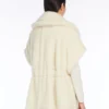 Capa em tecido de alpaca e lã teddy, branco óptico Capa em tecido de alpaca e lã teddy, branco óptico