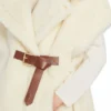 Capa em tecido de alpaca e lã teddy, branco óptico Capa em tecido de alpaca e lã teddy, branco óptico