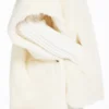 Capa em tecido de alpaca e lã teddy, branco óptico Capa em tecido de alpaca e lã teddy, branco óptico