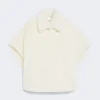 Capa em tecido de alpaca e lã teddy, branco óptico Capa em tecido de alpaca e lã teddy, branco óptico