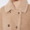 Capa em tecido teddy de alpaca e caxemira, bege Capa em tecido teddy de alpaca e caxemira, bege