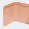 Carteira de couro com três dobras, cor-de-rosa Carteira de couro com três dobras, cor-de-rosa