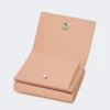 Carteira de couro com três dobras, cor-de-rosa Carteira de couro com três dobras, cor-de-rosa