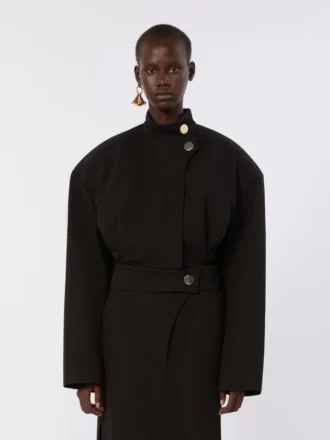 Casaco bomber oversized em algodão, preto