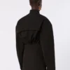Casaco bomber oversized em algodão, preto
