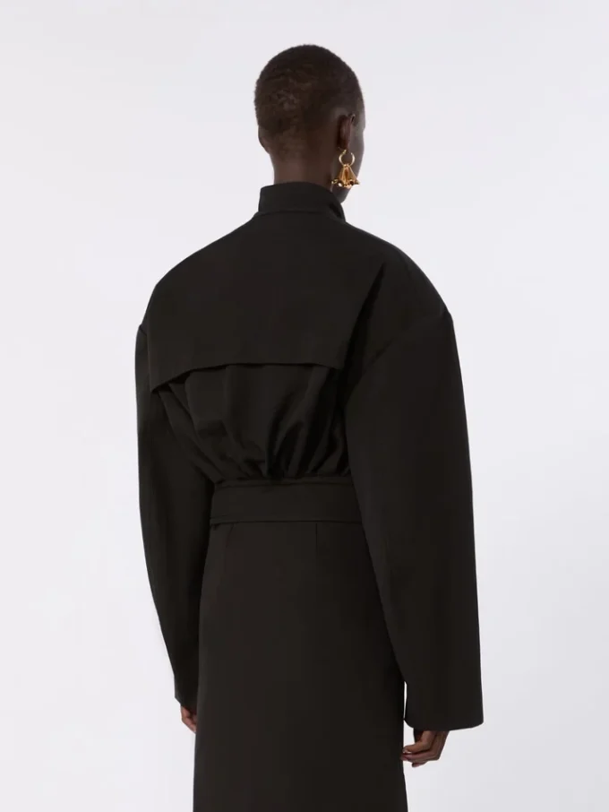 Casaco bomber oversized em algodão, preto