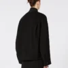 Casaco bomber oversized em lã, preto Casaco bomber oversized em lã, preto