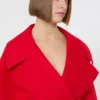 Casaco curto de lã, vermelho Casaco curto de lã, vermelho
