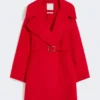 Casaco curto de lã, vermelho Casaco curto de lã, vermelho