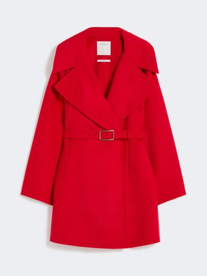 Casaco curto de lã, vermelho Casaco curto de lã, vermelho