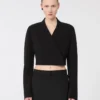 Casaco curto em jersey, preto Casaco curto em jersey, preto