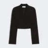 Casaco curto em jersey, preto Casaco curto em jersey, preto