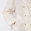 Casaco de botões duplos em jacquard fil coupa, areia
