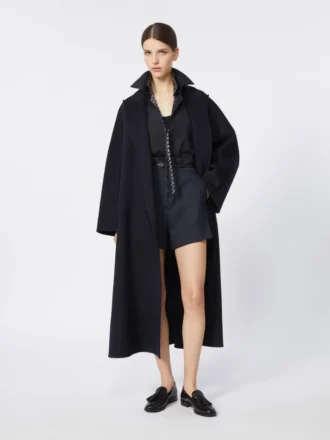 Casaco de caxemira oversized, azul-marinho