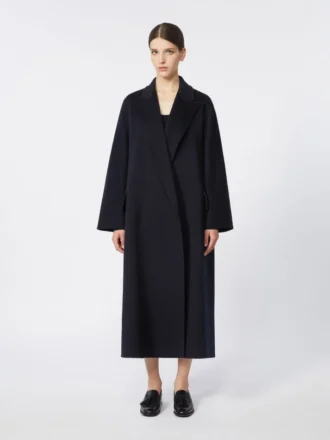 Casaco de caxemira oversized, azul-marinho