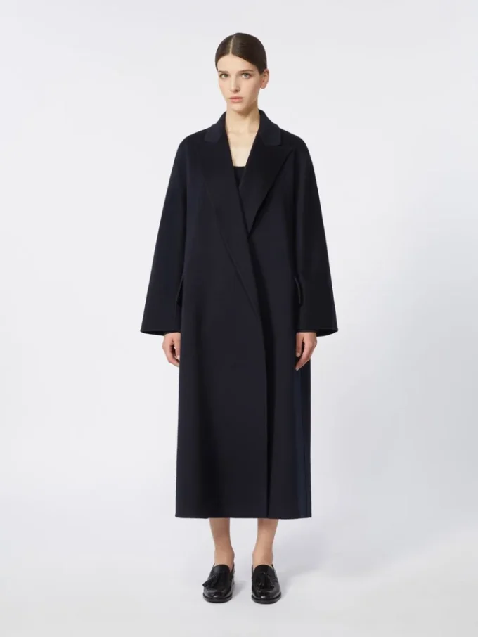 Casaco de caxemira oversized, azul-marinho Casaco de caxemira oversized, azul-marinho