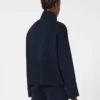 Casaco de malha em crepe de viscose, azul ultramar Casaco de malha em crepe de viscose, azul ultramar