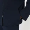 Casaco de malha em crepe de viscose, azul ultramar Casaco de malha em crepe de viscose, azul ultramar