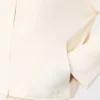 Casaco de malha em crepe de viscose, cor marfim Casaco de malha em crepe de viscose, cor marfim