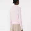 Casaco de malha feminino em lã, rosa Casaco de malha feminino em lã, rosa