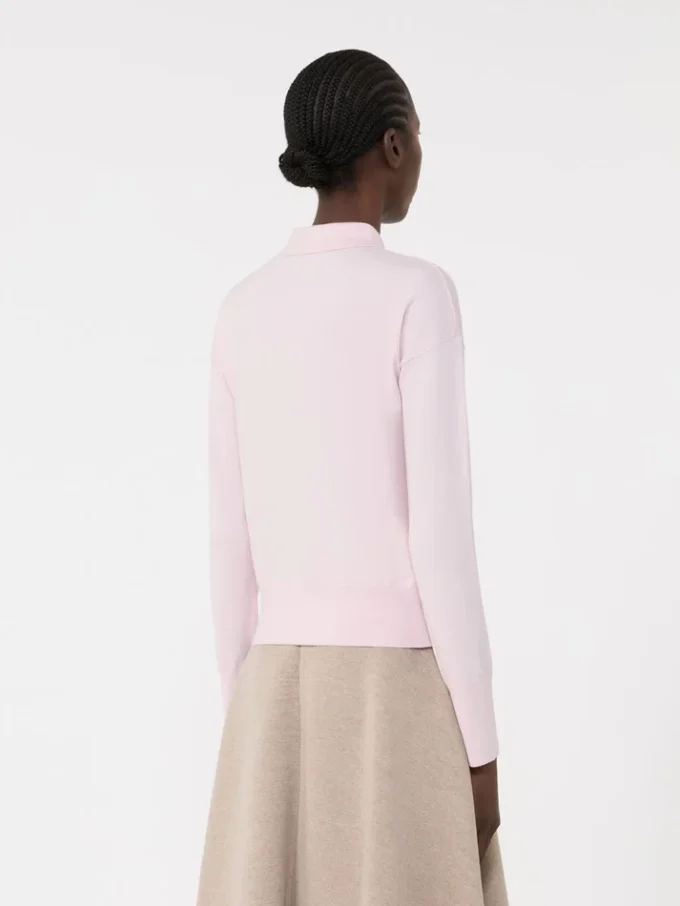 Casaco de malha feminino em lã, rosa Casaco de malha feminino em lã, rosa