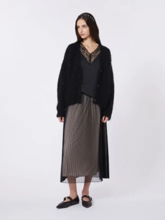 Casaco de mohair, preto