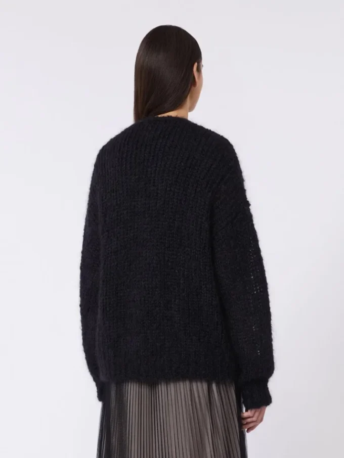 Casaco de mohair, preto Casaco de mohair, preto