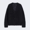 Casaco de mohair, preto Casaco de mohair, preto