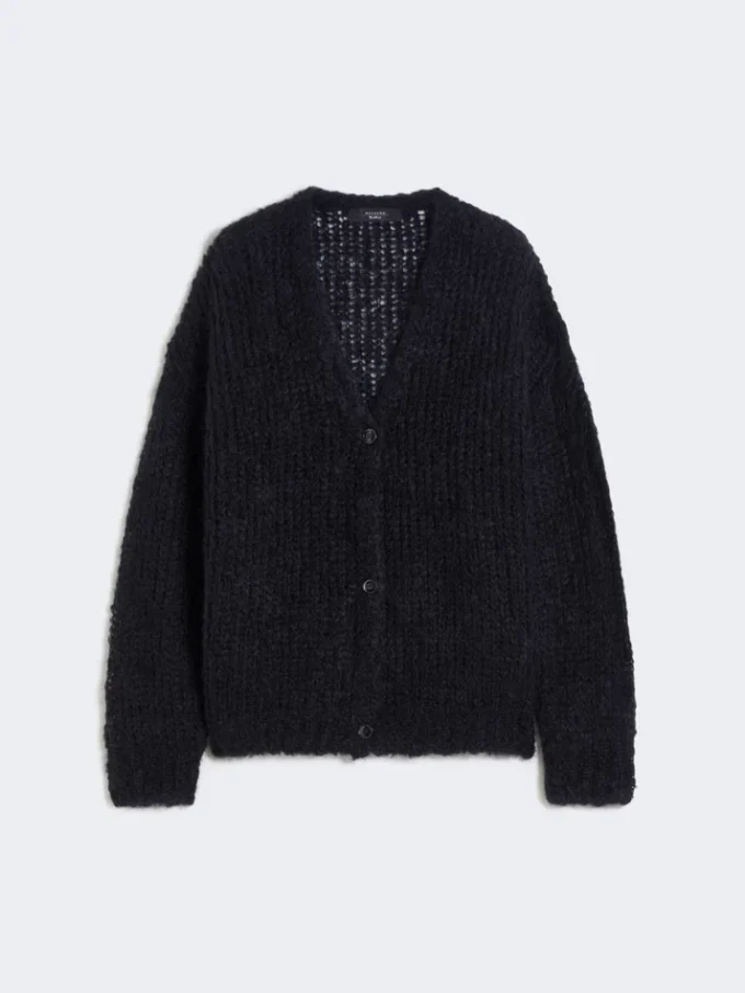 Casaco de mohair, preto Casaco de mohair, preto