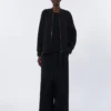 Casaco em jersey scuba, preto Casaco em jersey scuba, preto