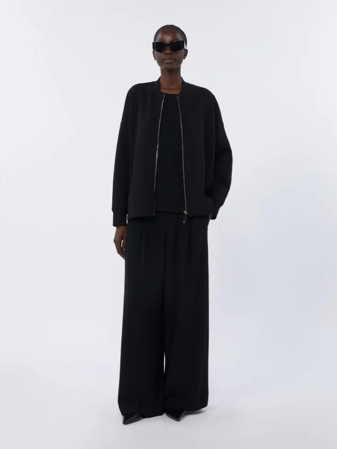 Casaco em jersey scuba, preto Casaco em jersey scuba, preto