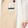 Casaco gabardine impermeável com estampado, cor ameixa