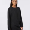 Casaco largo em jersey de viscose, preto Casaco largo em jersey de viscose, preto