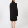 Casaco midi em cady, preto Casaco midi em cady, preto
