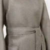 Casaco oversized em malha jersey, cinzento médio