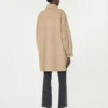 Casaco oversized em mistura de lã, cor camelo
