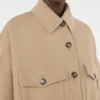 Casaco oversized em mistura de lã, cor camelo