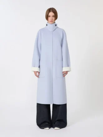 Casaco reversível em Pure Wool, azul-aviador