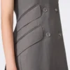 Casaco sem mangas em gabardine de lã, cinzento médio