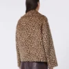 Casaco tipo pea coat em mistura de lã com padrão, cor camelo Casaco tipo pea coat em mistura de lã com padrão, cor camelo