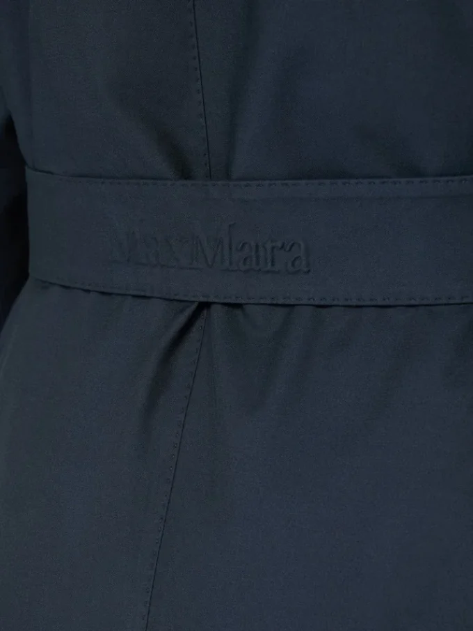 Casaco trench oversized em sarja repelente à água, azul ultramar
