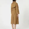 Casaco trench oversized em sarja repelente à água, castanho